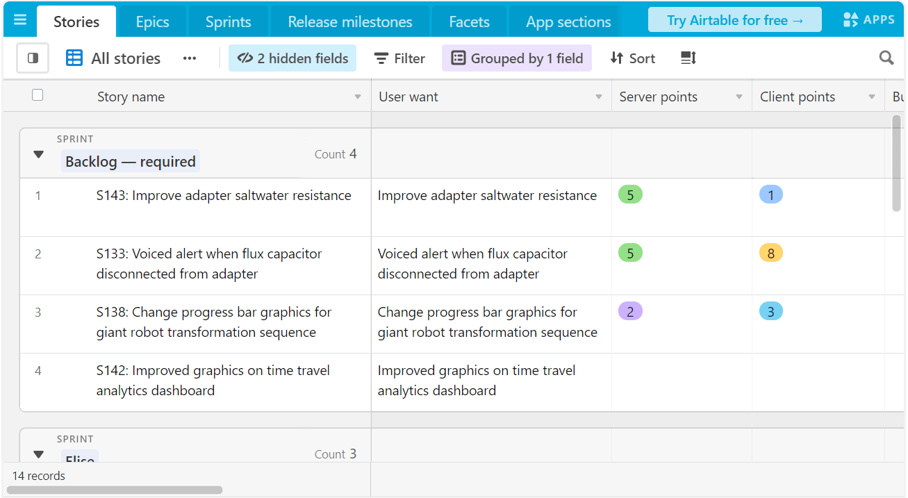 Product Planning Airtable Template